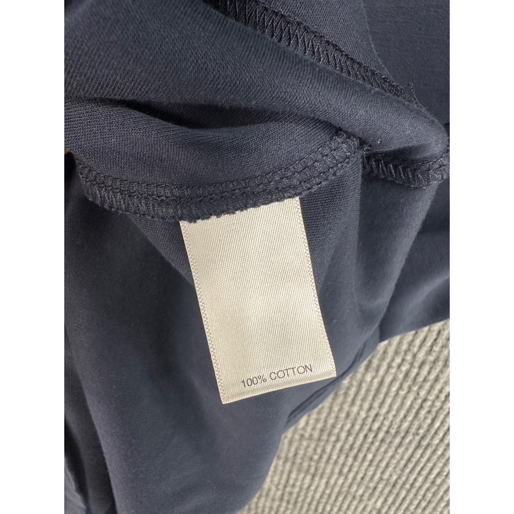 Murano T-Shirt Men XL Navy Blue Excellent Liquid Luxury Slim Fit Graphic Stripe - Picture 7 of 9